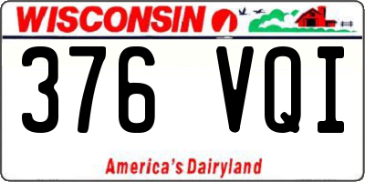 WI license plate 376VQI