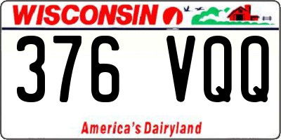 WI license plate 376VQQ