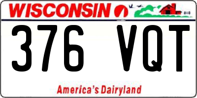 WI license plate 376VQT