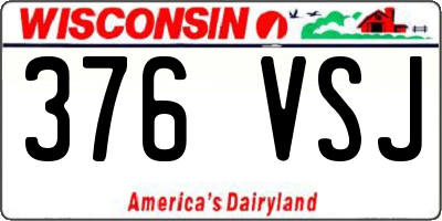 WI license plate 376VSJ