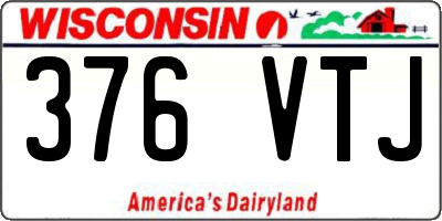 WI license plate 376VTJ