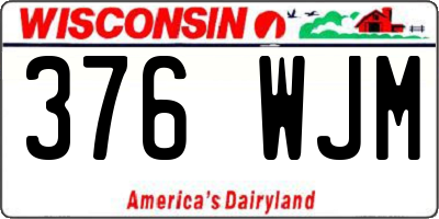 WI license plate 376WJM