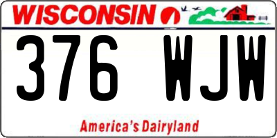 WI license plate 376WJW