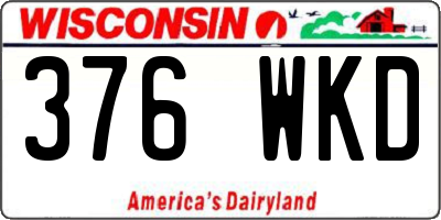 WI license plate 376WKD