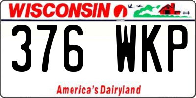 WI license plate 376WKP