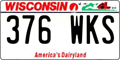 WI license plate 376WKS