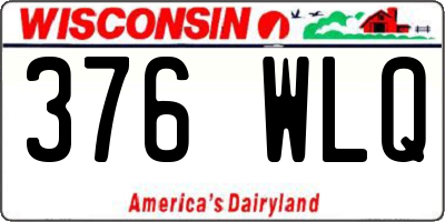 WI license plate 376WLQ