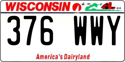 WI license plate 376WWY