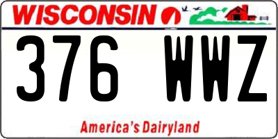 WI license plate 376WWZ