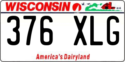 WI license plate 376XLG