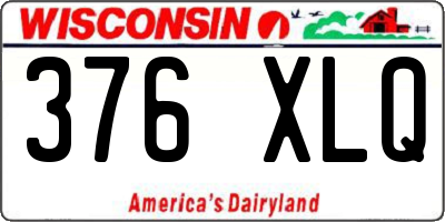 WI license plate 376XLQ
