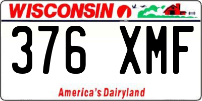 WI license plate 376XMF