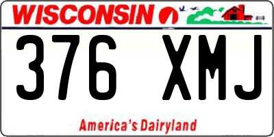WI license plate 376XMJ