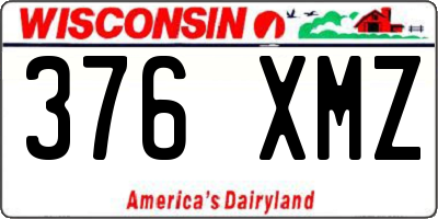WI license plate 376XMZ
