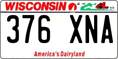 WI license plate 376XNA
