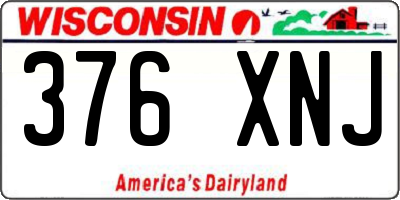 WI license plate 376XNJ