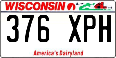 WI license plate 376XPH