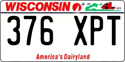 WI license plate 376XPT