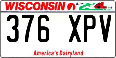 WI license plate 376XPV