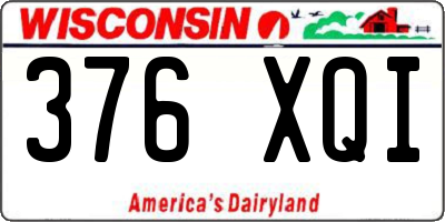 WI license plate 376XQI