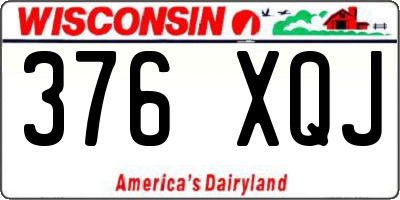 WI license plate 376XQJ