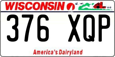 WI license plate 376XQP