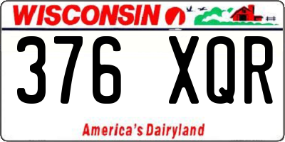 WI license plate 376XQR