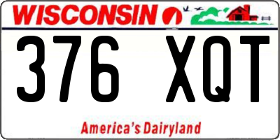 WI license plate 376XQT