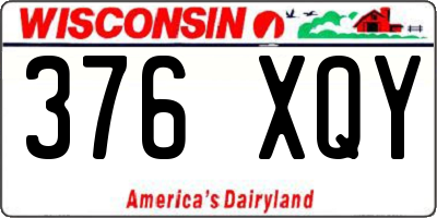 WI license plate 376XQY