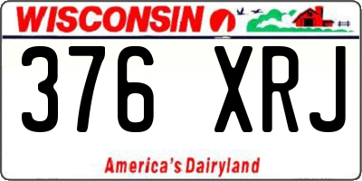 WI license plate 376XRJ