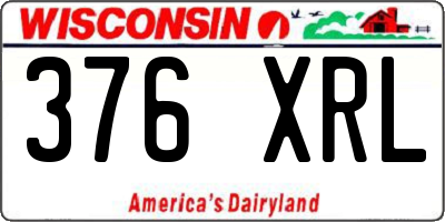 WI license plate 376XRL