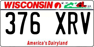 WI license plate 376XRV