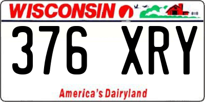 WI license plate 376XRY