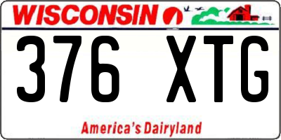 WI license plate 376XTG