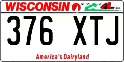 WI license plate 376XTJ