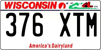 WI license plate 376XTM