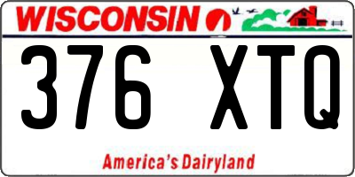 WI license plate 376XTQ