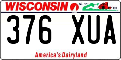 WI license plate 376XUA