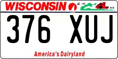 WI license plate 376XUJ