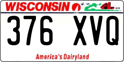 WI license plate 376XVQ