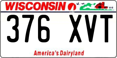 WI license plate 376XVT
