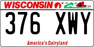 WI license plate 376XWY