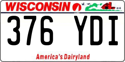 WI license plate 376YDI