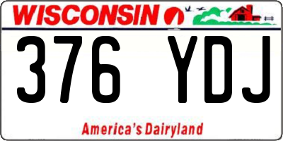 WI license plate 376YDJ