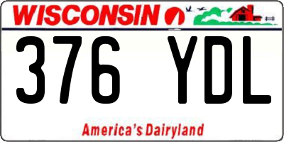WI license plate 376YDL