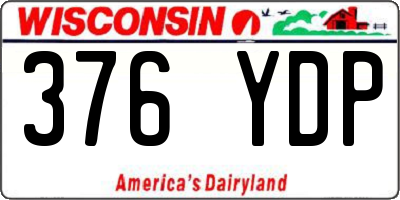 WI license plate 376YDP