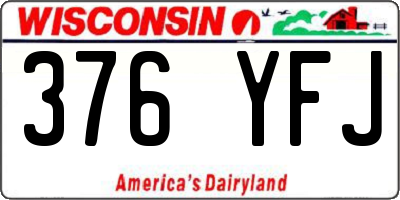 WI license plate 376YFJ