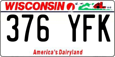 WI license plate 376YFK