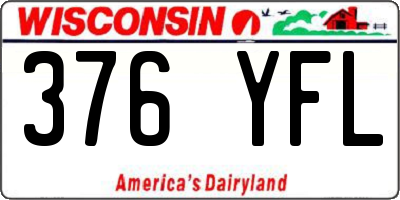 WI license plate 376YFL
