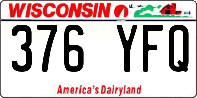 WI license plate 376YFQ
